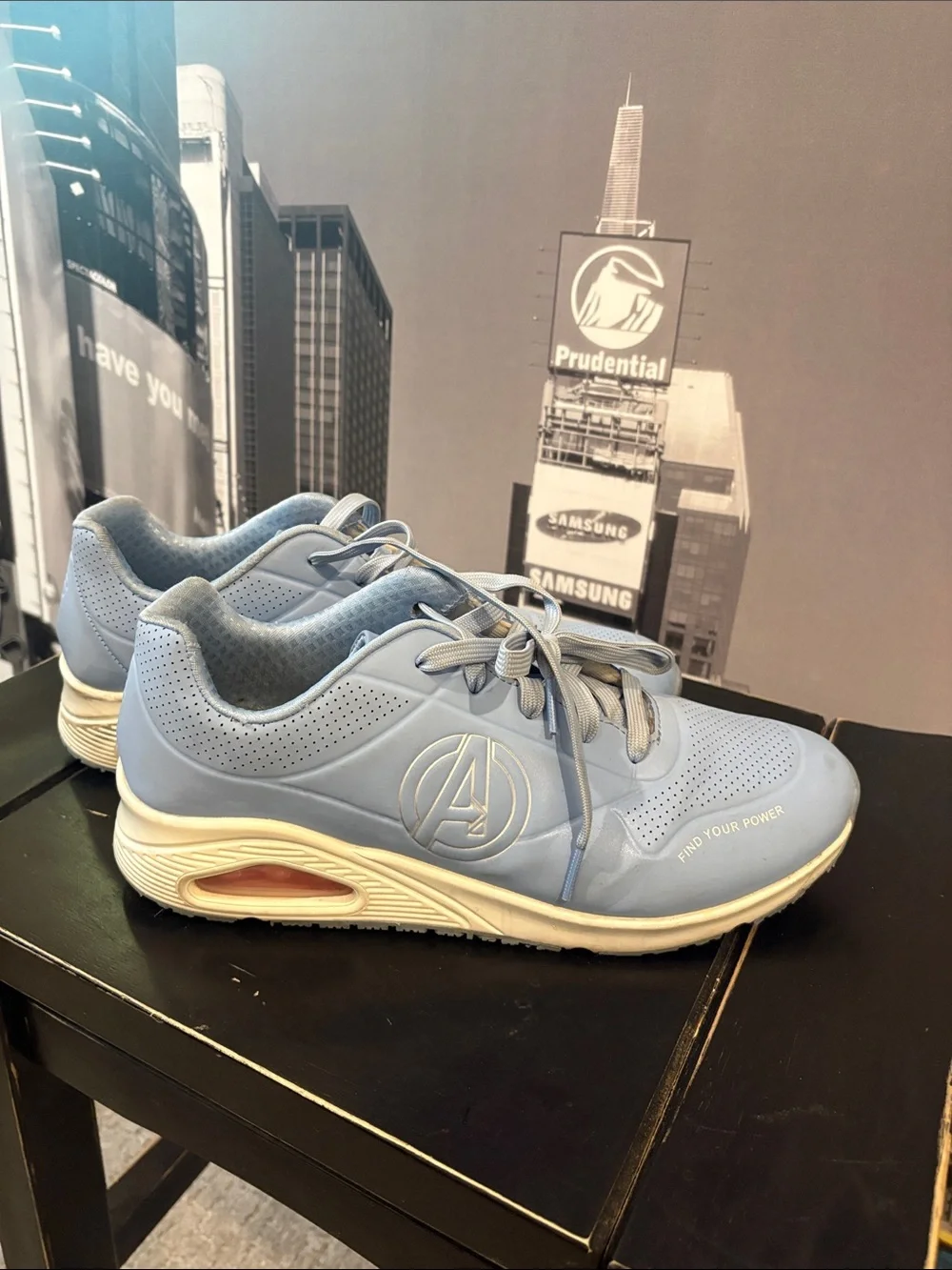 Avenger Men’s Light Blue Lace-Up Sneakers